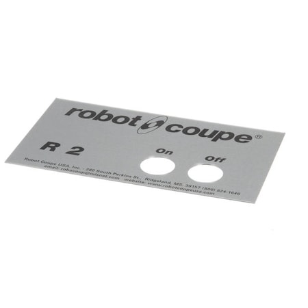 Robot Coupe Front Data Plate 400538
